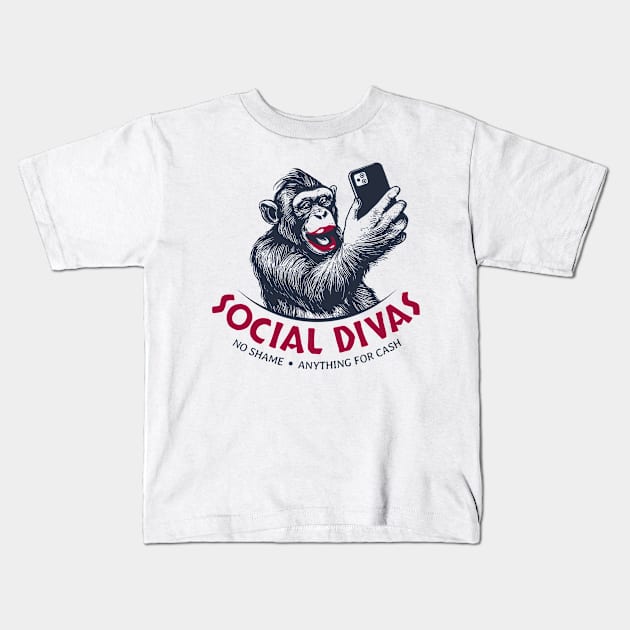 social diva cash money Kids T-Shirt by Supertrooper